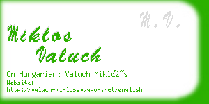 miklos valuch business card